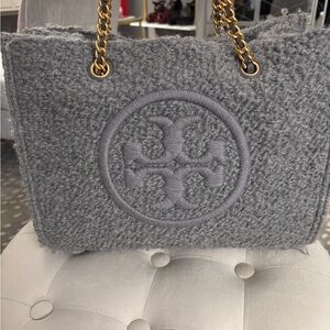 Tory Burch Ella Gray Boucle Tote Bag
